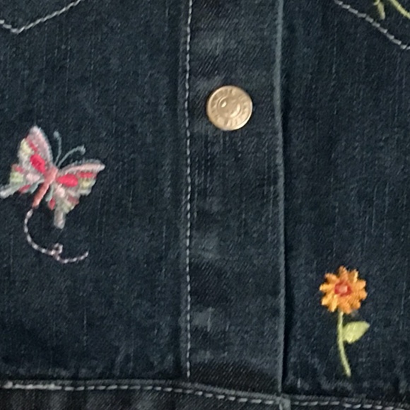 Nannette Girls 3PC Jean Short, Vest, Shirt Embroidered Outfit - 6-9 Months - NWT - Picture 6 of 8